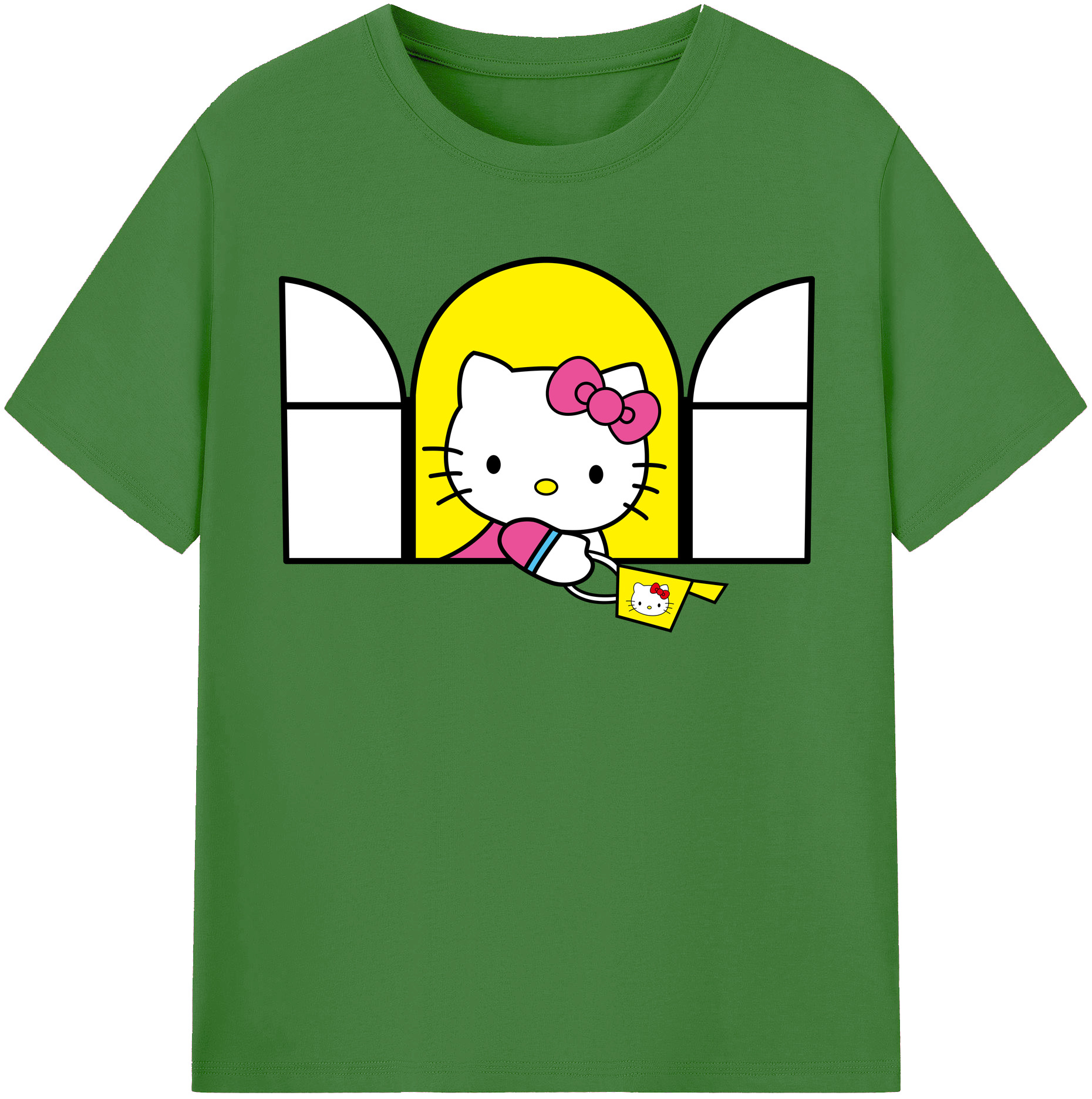 （画像用） Hello Kitty ハローキティ レディースカジュアルプリントTシャツ（綿100％）